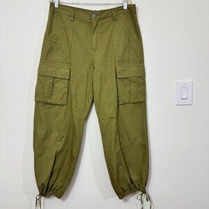 KUT FROM THE KLOTH Erika Cargo Pant Women’s Size 10 Mid-Rise Cinched Green